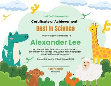 Free Fun Aesthetic Kindergarten Certificate Template to Edit Online