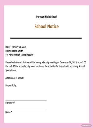 Meeting Notice Template