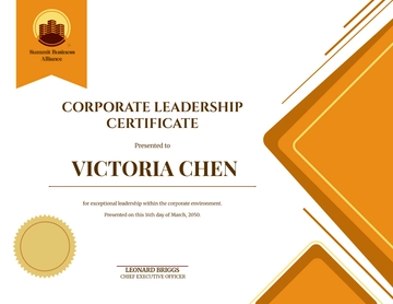 Free Corporate Leadership Certificate Design Template to Edit Online