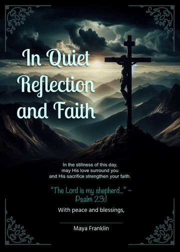 Free Black Art Good Friday Wishes Template to Edit Online