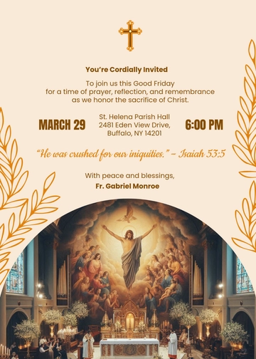 Free Good Friday Wishes Invitation Template to Edit Online