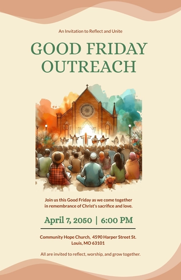 Free Good Friday Outreach Poster Template to Edit Online