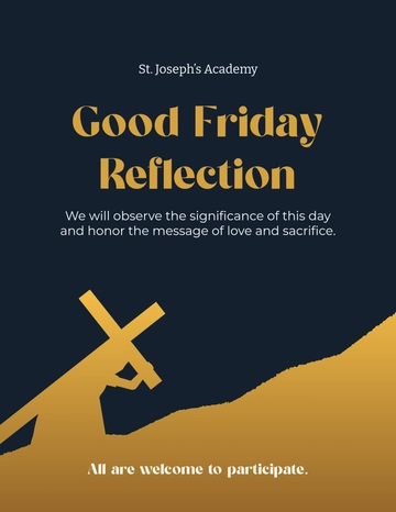 Free Professional Good Friday Flyer for Schools Template to Edit Online