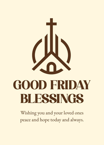 Free Professional Good Friday Blessing Wishes Template to Edit Online