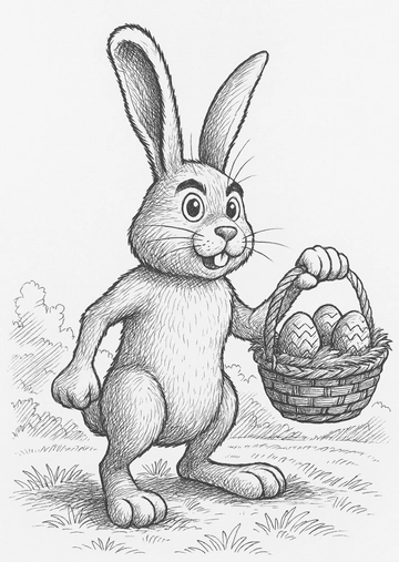 Free Easter Sketch Drawing Template to Edit Online