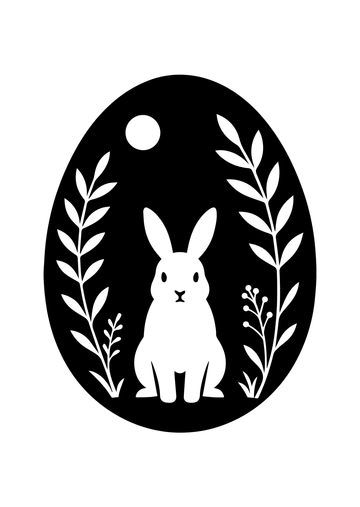 Free Easter Silhouette Drawing Template to Edit Online
