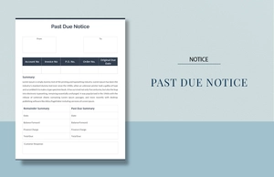 Past Due Notice Template