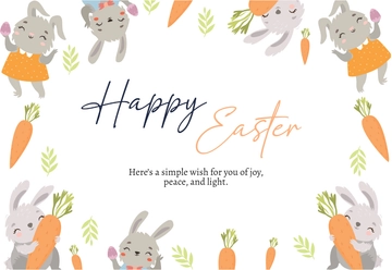 Free Minimalist Easter Card Template to Edit Online