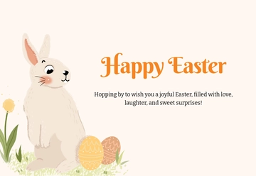 Free Easter Bunny Card Template to Edit Online