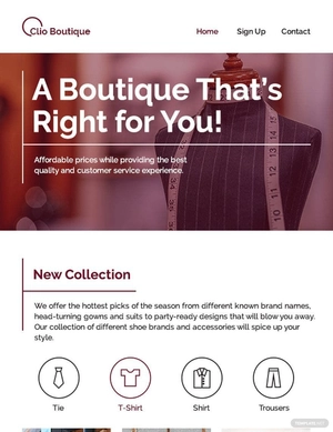Boutique Email Newsletter Template
