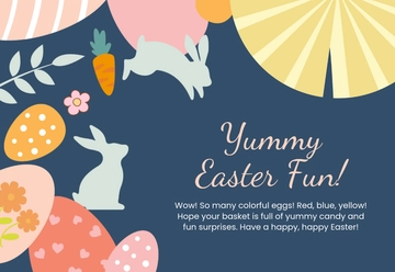 Easter Card for Preschool Template to Download