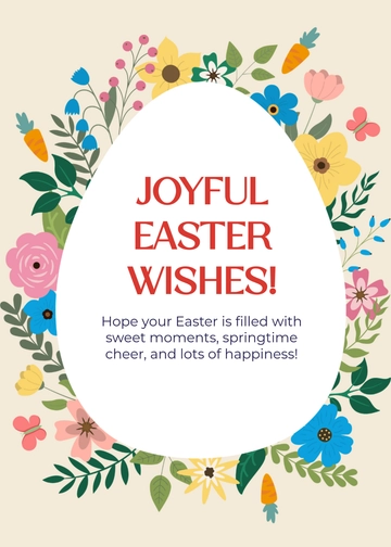 Modern Easter Greeting Card Template to Download