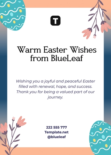 Easter Wishes for Clients Template to Download
