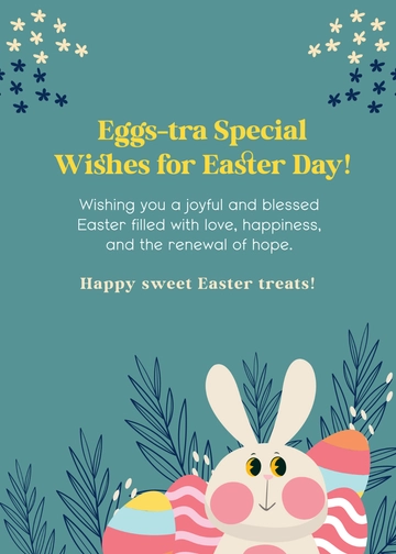 Free Festive Easter Wishes Template to Edit Online