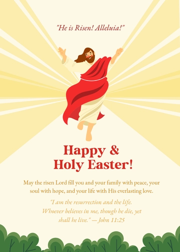 Free Catholic Easter Wishes Template to Edit Online