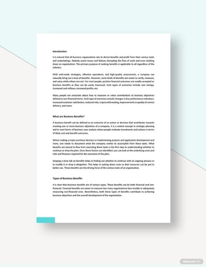 Business Benefits White Paper Template