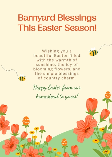 Free Rustic Easter Wishes Design Template to Edit Online