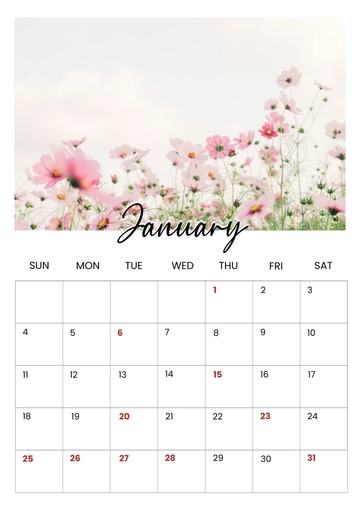 Free January 2025 Desk Calendar Template to Edit Online