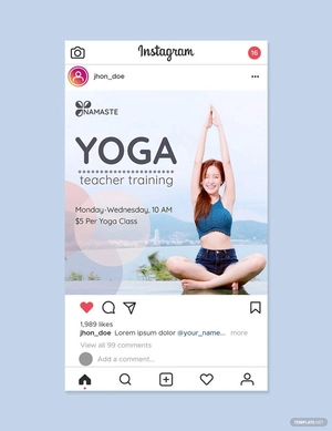 Yoga Instructor Instagram Post Template