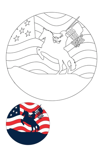 Free Patriots' Day Coloring Page Template to Edit Online