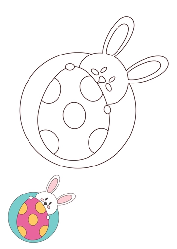 Free Easter Coloring Drawing Template to Edit Online