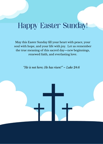 Free Easter Sunday Wishes Template to Edit Online