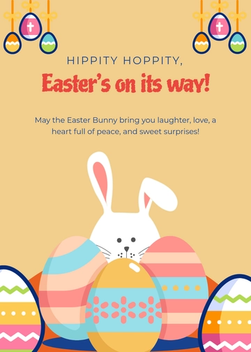 Free Easter Bunny Wishes Template to Edit Online