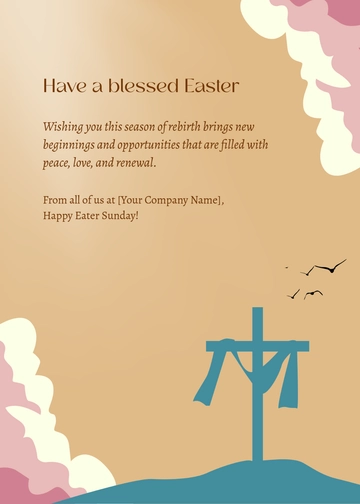 Free Professional Easter Wishes Poster Template to Edit Online