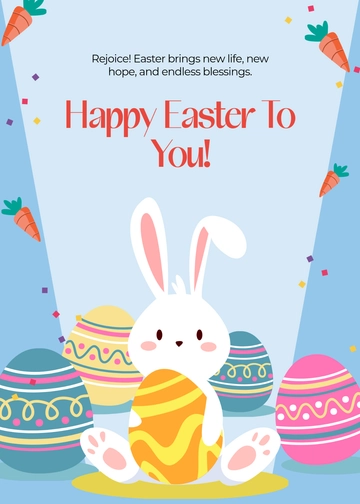 Free Easter Greeting Wishes Template to Edit Online