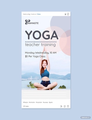 Yoga Instructor Tumblr Post Template