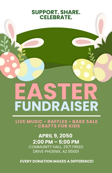Free Easter Fundraiser Poster Template to Edit Online