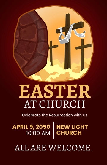 Free Church Easter Poster Template to Edit Online