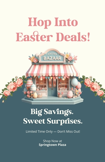 Free Easter Advertising Poster Template to Edit Online