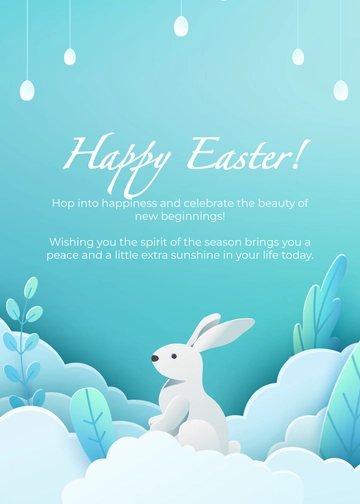 Free Cheerful Background Easter Wishes Template to Edit Online