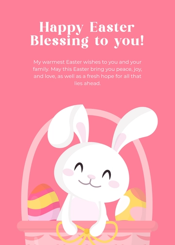 Free Easter Blessing Wishes Template to Edit Online