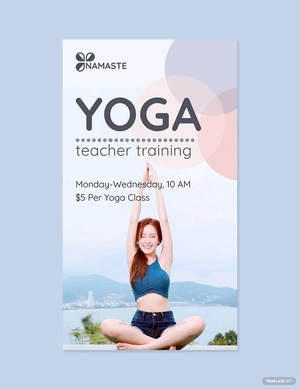 Yoga Instructor Whatsapp Post Template