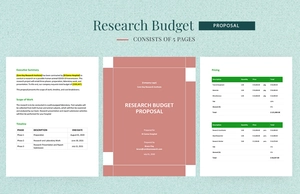 Research Budget Proposal Template