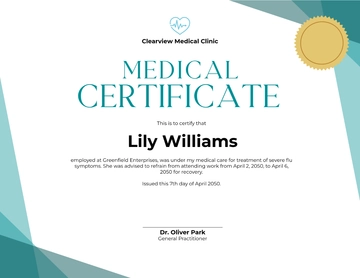 Free Medical Certificate Template for Absence to Edit Online