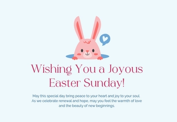 Free Easter Sunday Card Template to Edit Online