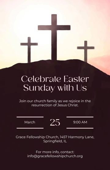 Free Easter Poster for Church Template to Edit Online