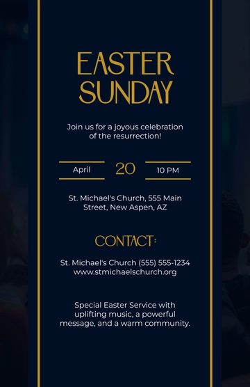 Free Elegant Background Easter Poster Template to Edit Online