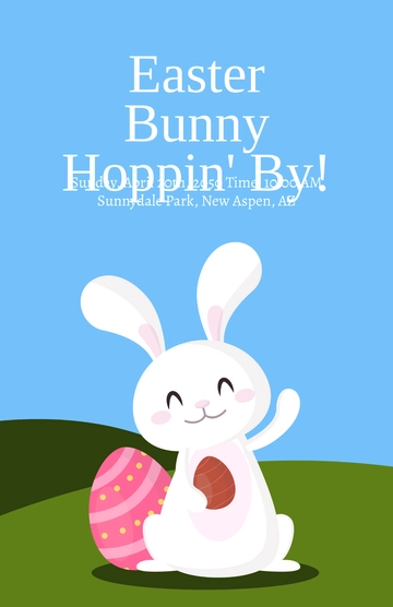 Free Easter Bunny Poster Template to Edit Online