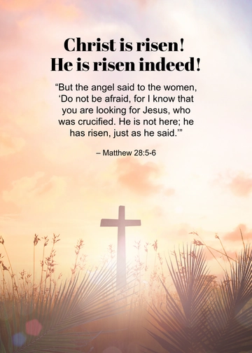 Free Easter Bible Verse Wishes Template to Edit Online
