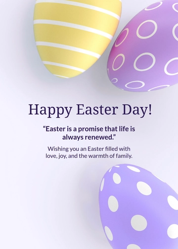 Free Purple Easter Quote Wishes Template to Edit Online