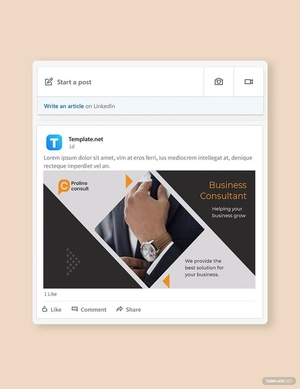 Business Consultant Linkedin Post Template