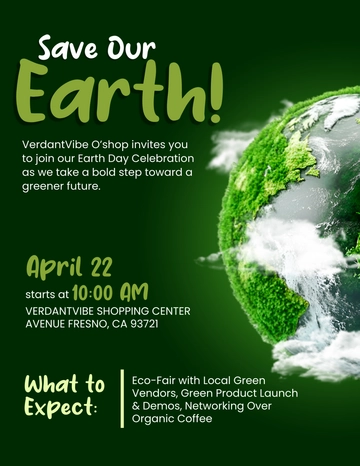 Free Earth Day Flyer for Businesses Template to Edit Online