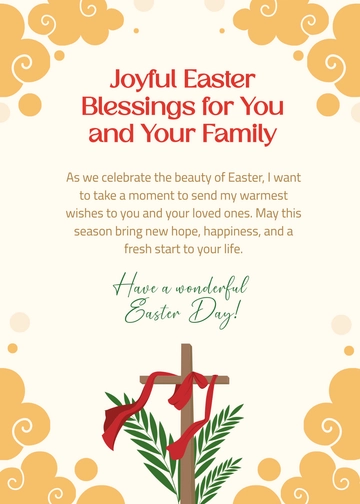 Free Easter Wishes Message Template to Edit Online