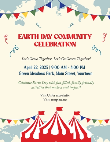 Free Earth Day Community Flyer Template to Edit Online