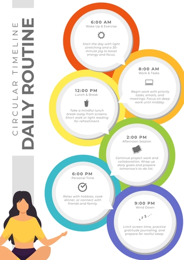 Free Circular Timeline Infographic Template to Edit Online