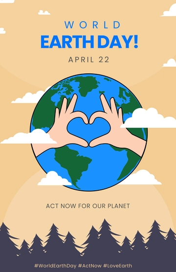 Free Simple World Earth Day Poster Template to Edit Online